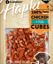 Hundegodbit Hapki chicken & fish cubes 85gr