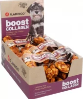 Hundegodbit Boost flettet strip med kylling og collagen 30g/12,5cm