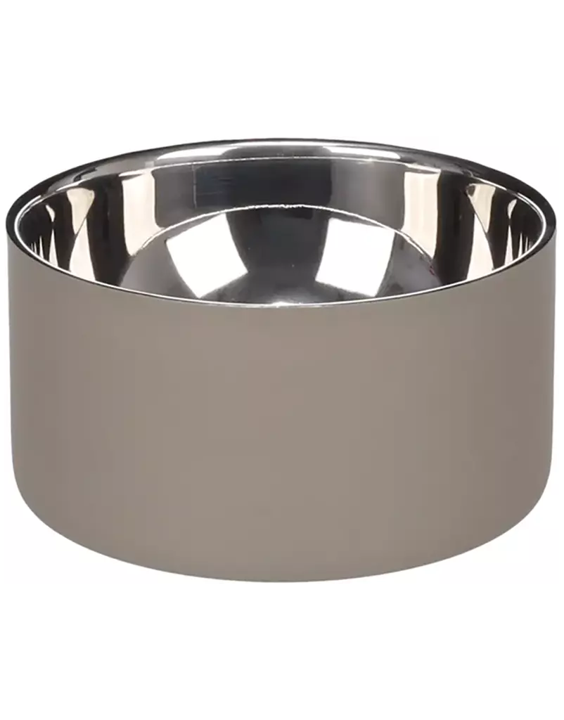 Matskål "Xara" taupe/sølv, Ø15cm - 700 ml