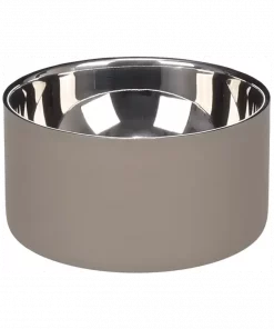 Matskål "Xara" taupe/sølv, Ø17cm - 1200 ml