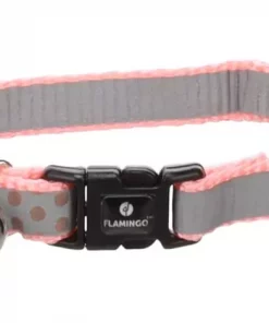 Kattehalsbånd "Minx" lakserosa refleks