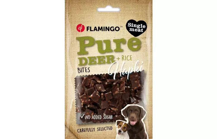 Hundegodbit Hapki Pure chunks med hjort og ris