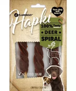 Hundegodbit Hapki Pure spiral med hjort 85g