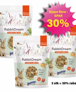 RabbitDream SPECIAL EDITION Vegetables kaninmat 3x1,5kg, BunnyNature