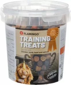 Treningsgodbiter rund kylling/lam/okse/laks 500G
