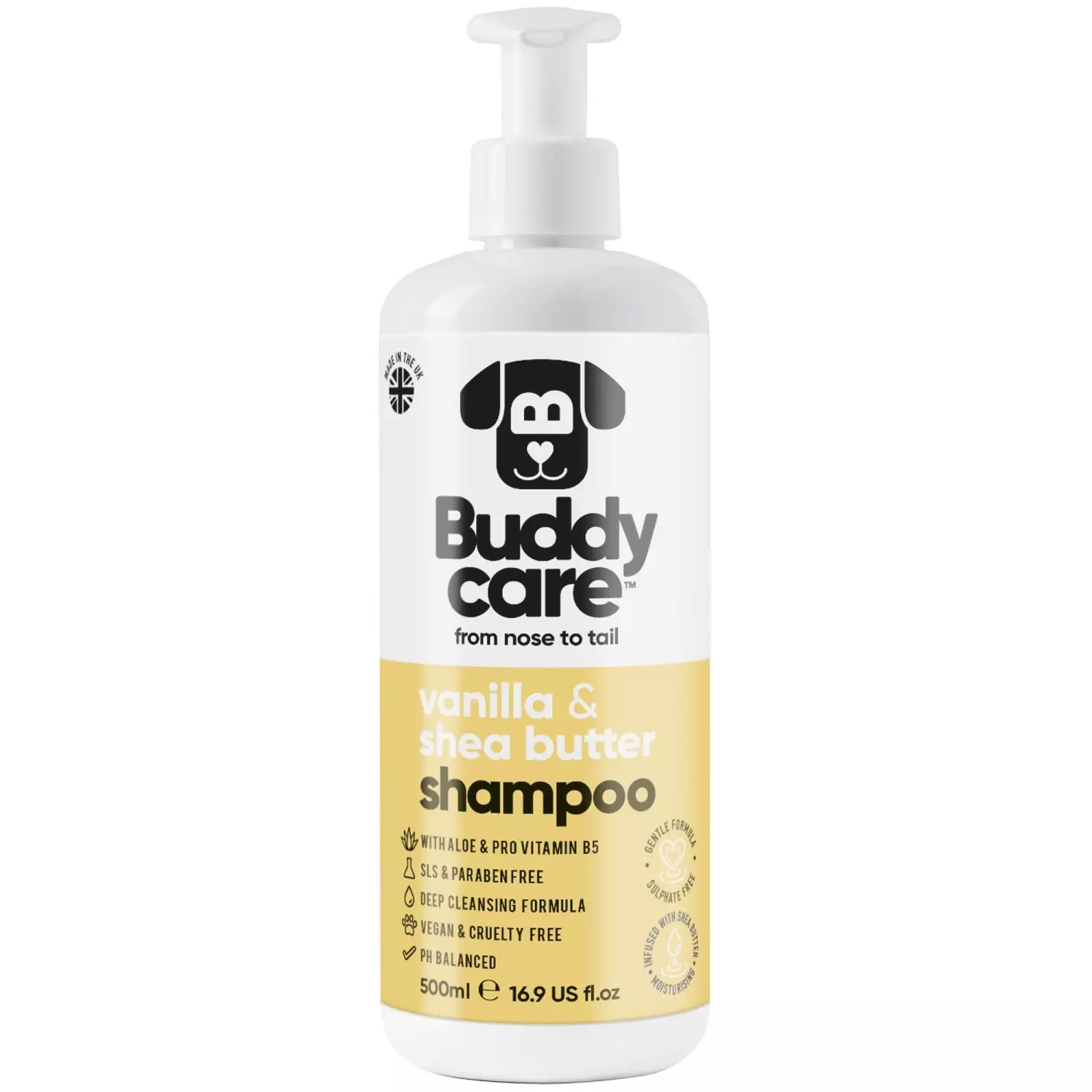 BuddyCare Dog Shampoo - Vanilla & Shea Butter - 500ml