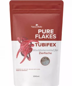 NatureHolic – Pure Flakes – Tubifex – Fôr til prydfisk 250ml