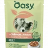 Oasy Dog Adult laks og poteter (pouch), biter i saus (100 gr)