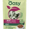Oasy Dog Adult storfekjøtt og gulrøtter (pouch), biter i saus (100 gr)
