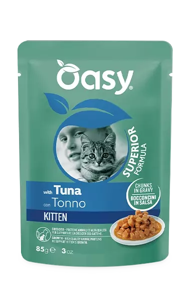 Oasy Superior biter i saus Adult Kitten Tunfisk NEW (85 gr)