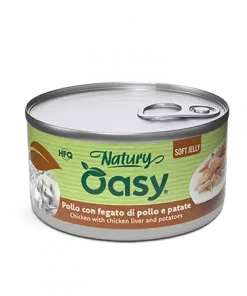 Oasy Cat kylling med kyllinglever og poteter, natury soft jelly (85 gr)