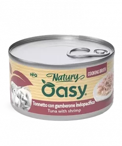 Oasy Cat tunfisk med reker, natury cooking broth (85 gr)