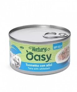 Oasy Cat tunfisk med småfisk, natury soft jelly (85 gr)
