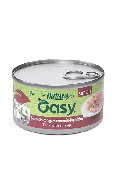Oasy Cat tunfisk med reker, natury soft jelly (85 gr)