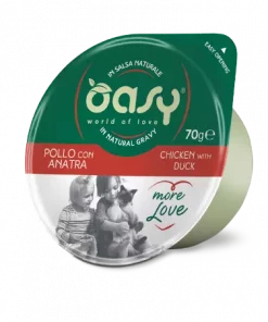 Oasy Cat kylling med and (cup), more love (70 gr)