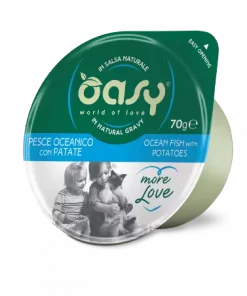 Oasy Cat havfisk med poteter (cup), more love (70 gr)