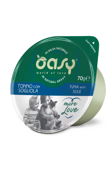 Oasy Cat tunfisk med sjøtunge (cup), more love (70 gr)