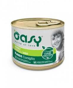 Oasy Dog Adult Small/Mini kanin, single protein (200 gr)