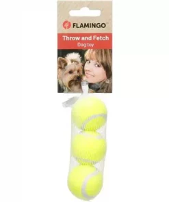 Hundeleke Smash tennisball gul, 3,8cm, 3stk