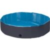 Hunde-pool Splash rundt blå & mørk grå, Ø160cm. H30cm