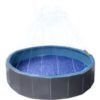 Hunde-pool Sprinkle rundt blå & mørk grå, Ø160cm. H30cm