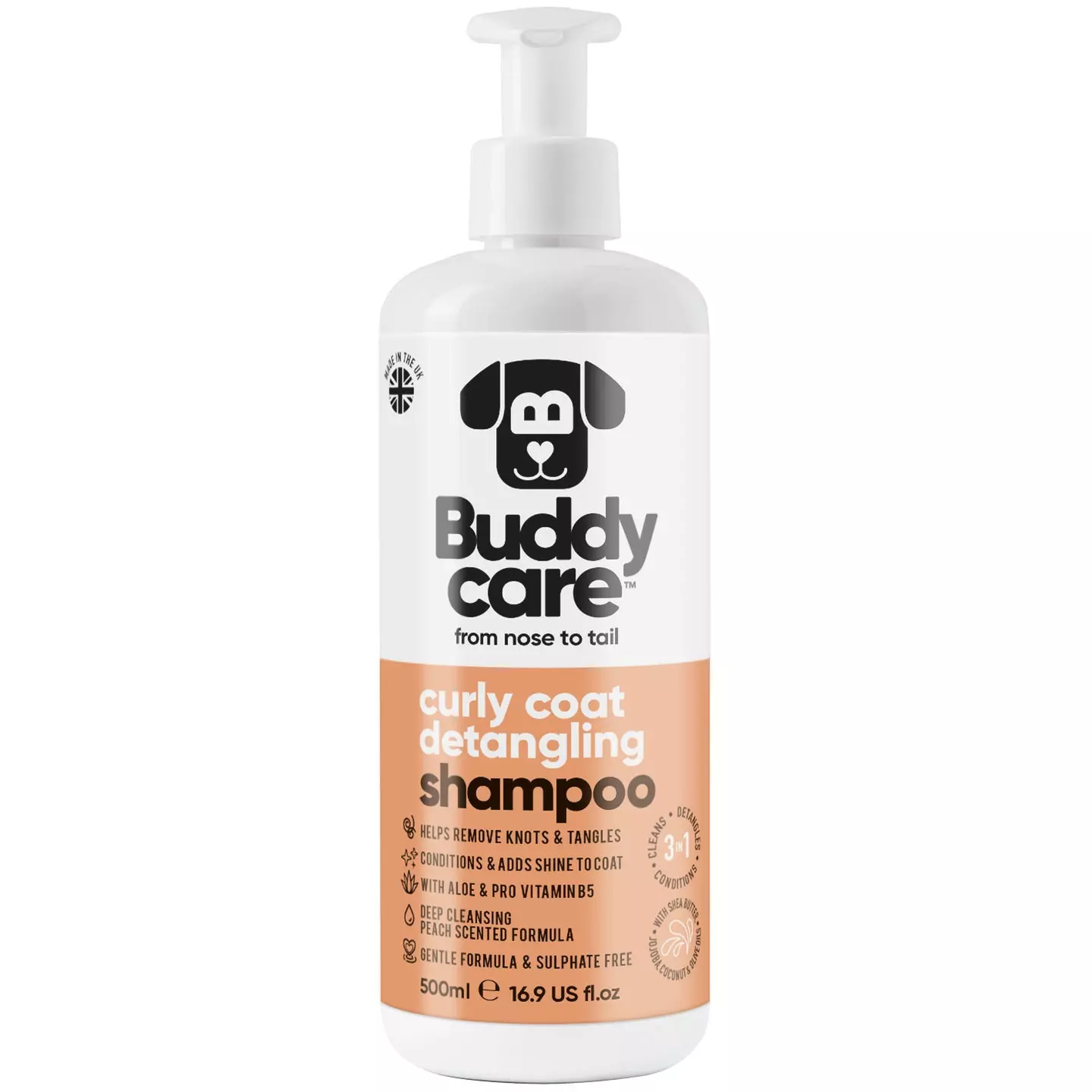 BuddyCare Dog Shampoo - Curly Coat Detangling - 500ml