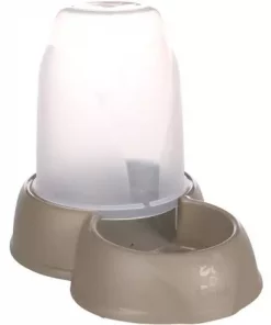 Vann og fôrdispenser Zena taupe 1,6liter