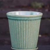 Birthe - Green - ø19 potte med riller