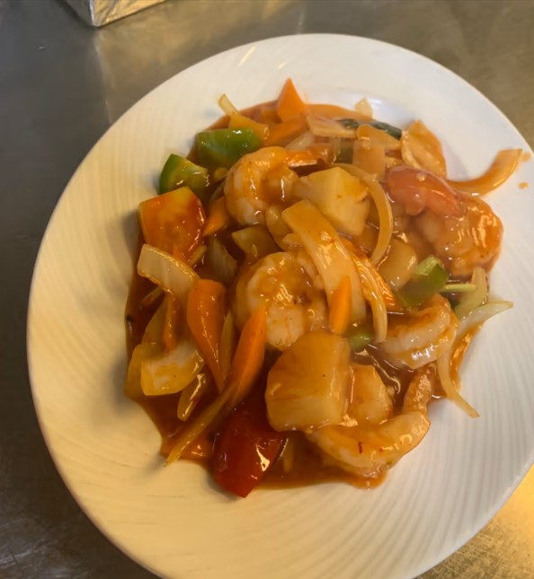 40. Kongereker i sur-søt chili saus