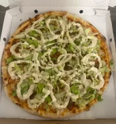 22. Kylling kebab pizza stor