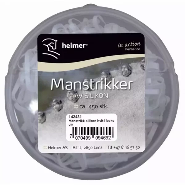 Heimer Manstrikk Silikon Hvit - 450stk