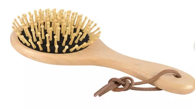 Borstiq massasje, man og halebørste i tre