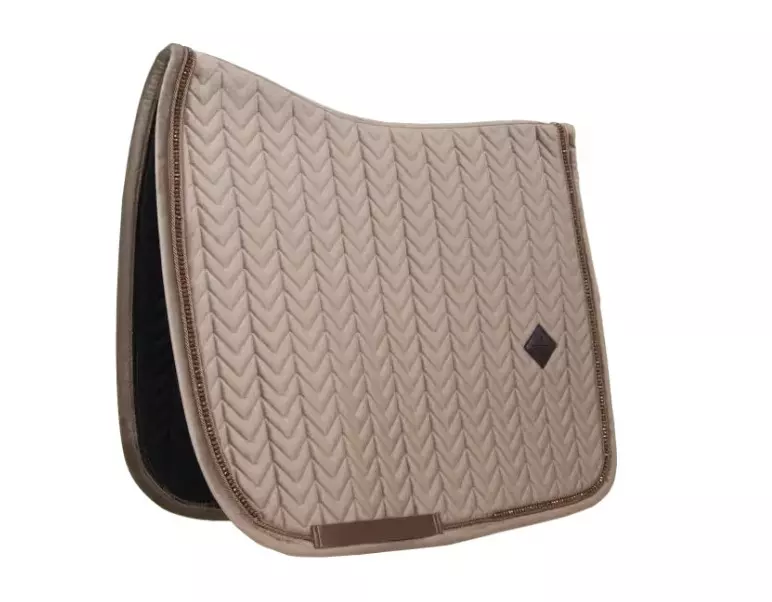 Kentucky Saddle Pad Velvet Pearls Beige – Dressur