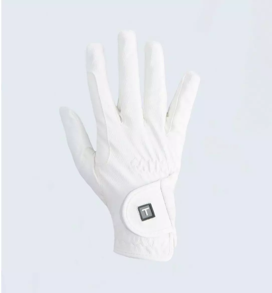 Turfmaster Elite Ridehanske - Hvit