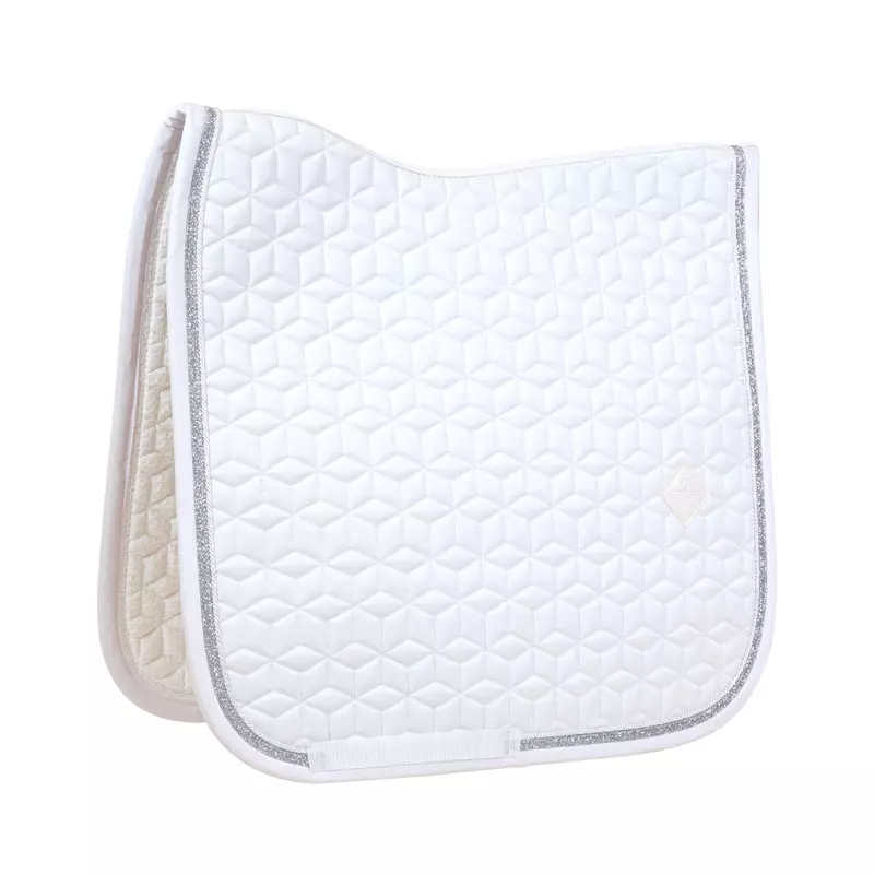 Kentucky Saddle Pad Glitter Rope White - Dressur
