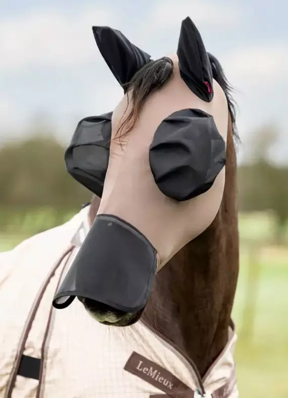 Le Mieux Bug Relief Fly Mask (Full Mask) - Walnut