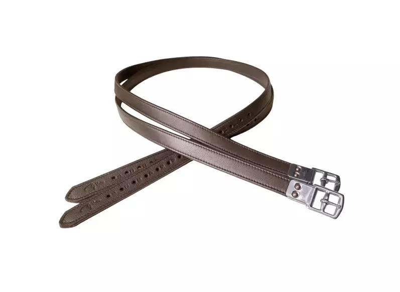 Dyon Premium Soft Leather Stirrup Leathers - Brun