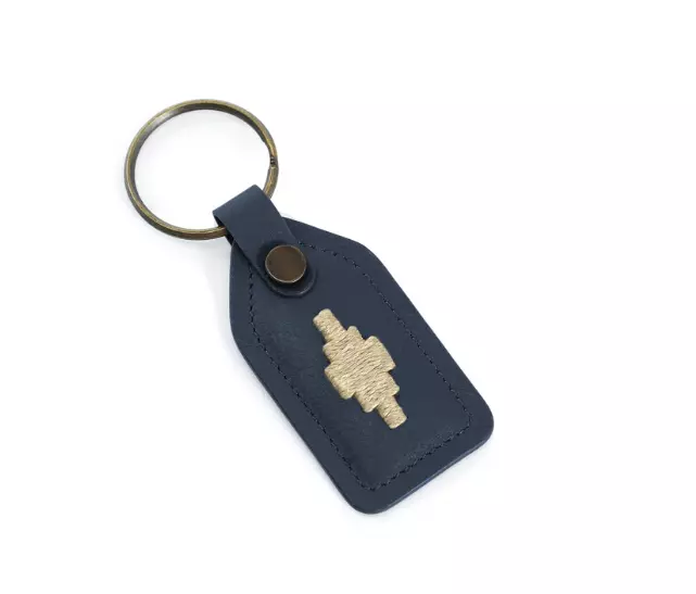 Pampeano Chapa Nøkkelring - Navy & Cream