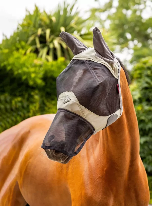 Le Mieux Visor-Tek Full Fly Mask Fern - Fluemaske med nesebeskyttelse