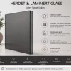 Glass 300x0940mm 44.2 (8,76) Sotet herdet og laminert ESG/ VSG pr stk
