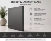 Glass 800x940mm 44.2 (8,76) Sotet herdet og laminert ESG/ VSG pr stk