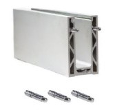 Elegant 7272 aluminiumskinne 72x122 sort matt pr meter