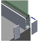 Elegant 7272 aluminiumskinne endelokk 72x122 sort matt pr stk