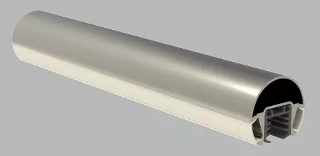 Håndrekke Elegant rund liten forberedt for LED sort pr meter