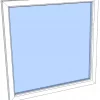 Vindu fastkarm PVC 590x590 2-lag glass pr stk