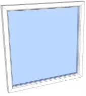 Vindu fastkarm PVC 590x1190 2-lag glass pr stk