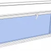 Vindu bunnhengslet PVC 490x490 2-lag glass pr stk