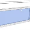 Vindu bunnhengslet PVC 1090x590 2-lag glass pr stk