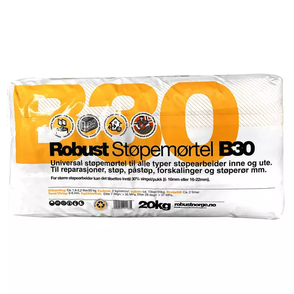 ROBUST STØPEMØRTEL B30 20KG