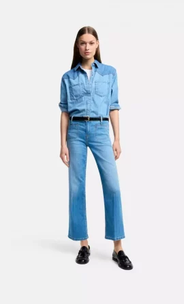 Tess Pocket Croped bleach